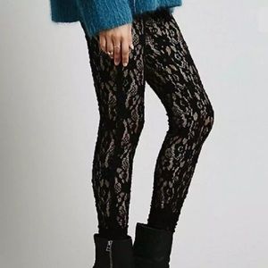 COPY - Free People Intimately Black Lace Leggings